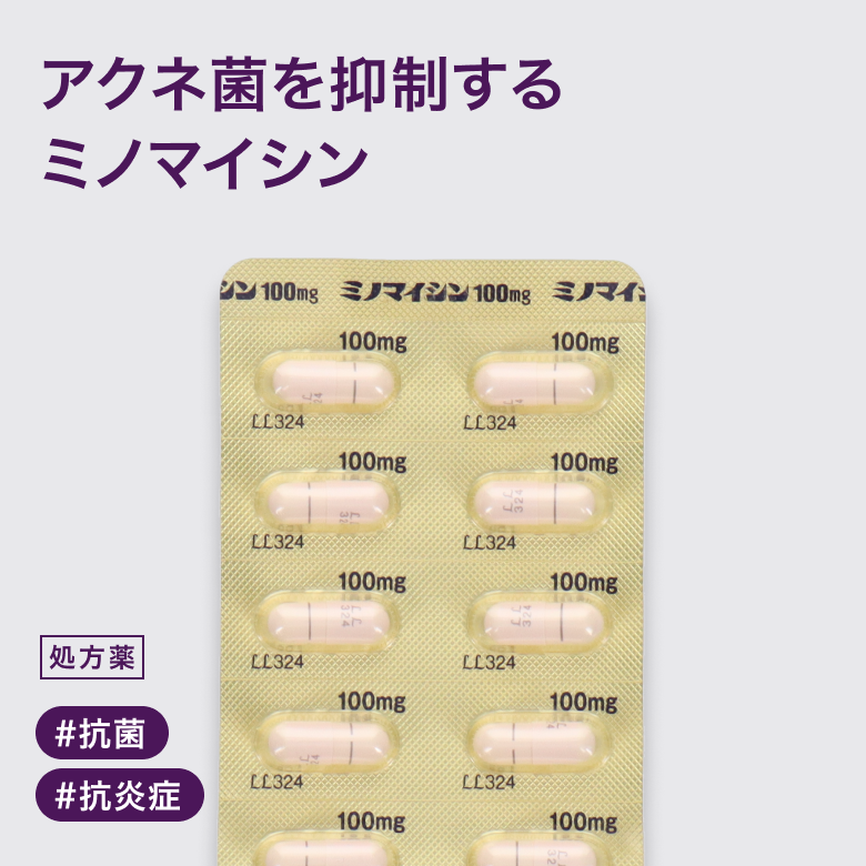ミノマイシンは皮膚のさまざまな細菌感染に有効とされている内服薬です。
