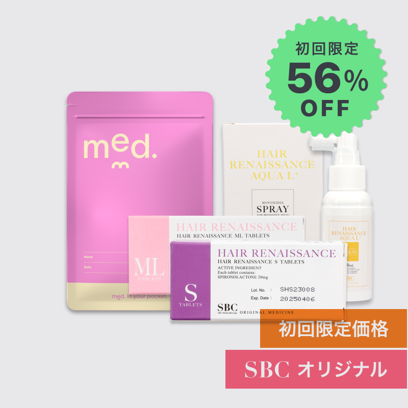 発毛促進プラン - スピロノラクトン(S)・ミノキシジル(ML)・HRアクアLスプレー 3ヵ月 初回限定価格_01