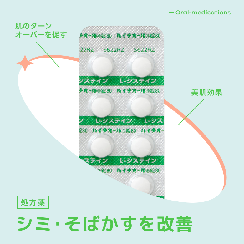 ハイチオール錠80mg(処方薬)シミ・そばかすを改善