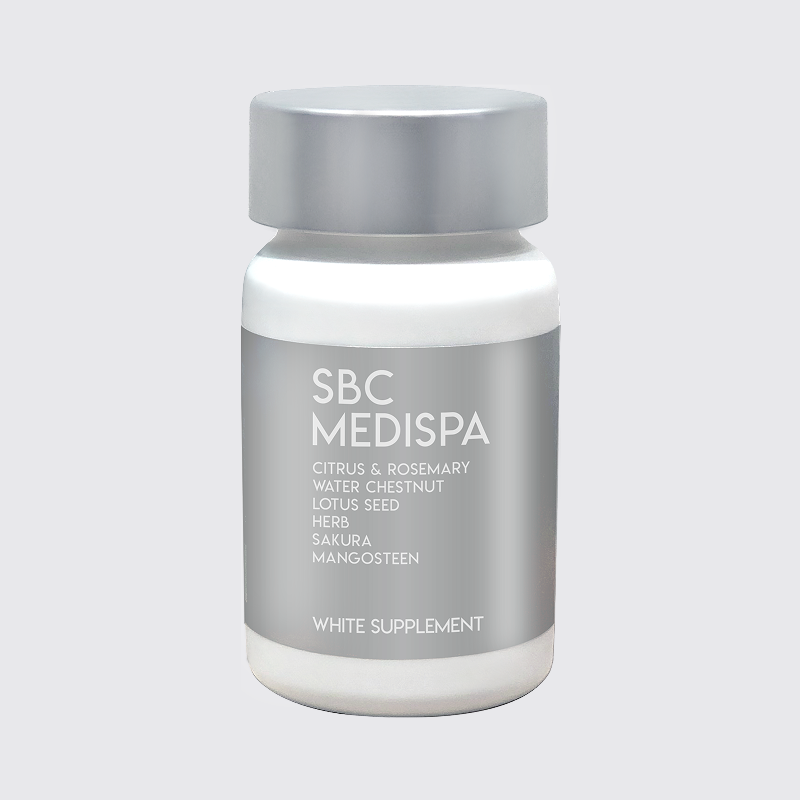 SBC MEDISPA ホワイトサプリメントは「美容をサポート」するSBC MEDISPA ホワイトサプリメント。カラダの中からケアし、透明感あふれる健やかな毎日へ導きます。